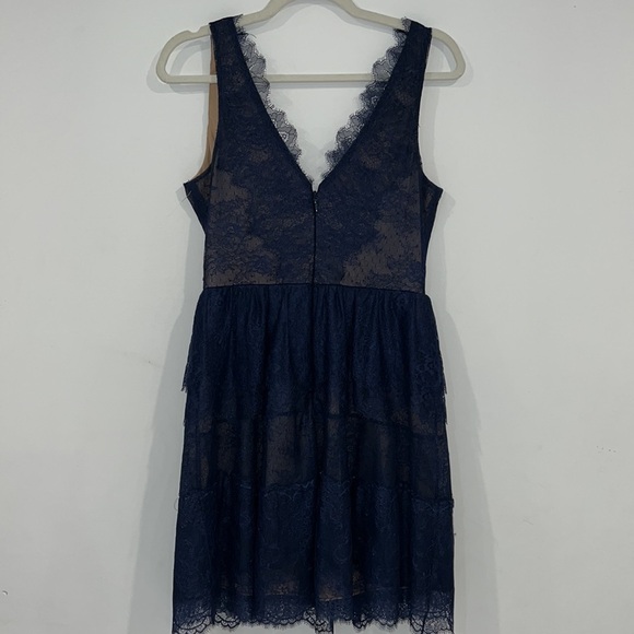 BCBGMAXAZRIA Navy Blue Willa Lace Cocktail Mini Dress Sz Small - Picture 10 of 17